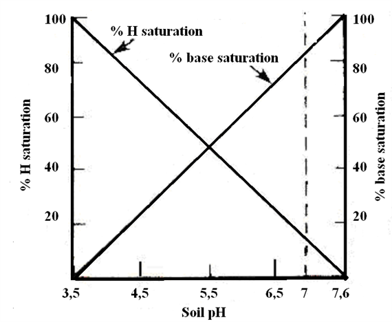 Vase saturation and arid soils, pH